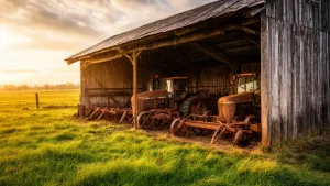Wiata drewniana na maszyny rolnicze
