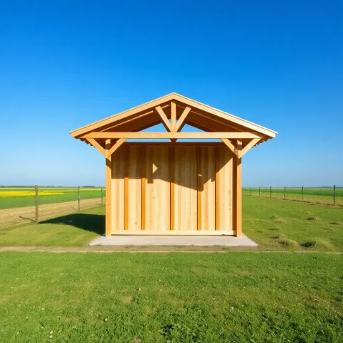 Wiata rolnicza w granicy działki